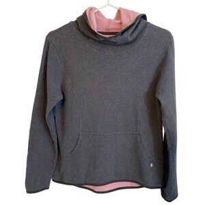EP Sport Cowl Neck Kanga  Hoodie Heathered Smoky Gray Ladies Med